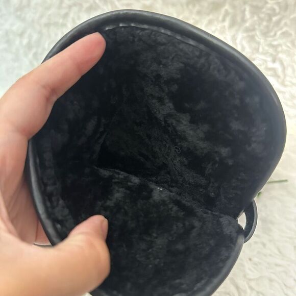 Tory Burch Black Suede Shearling Lined Mid Calf Snow Winter Boots‎ size 6.5 - Picture 10 of 12